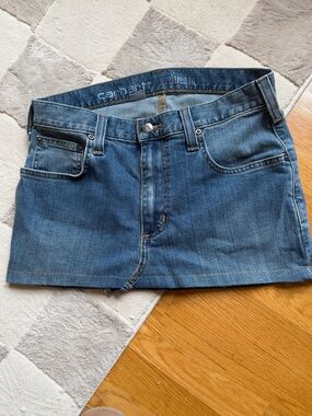 Vintage Carhartt Jean mini skirt rework